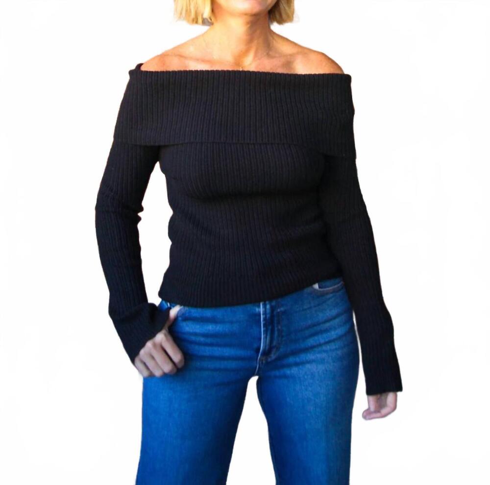 NEW DRESS FORUM grace off shoulder top in black